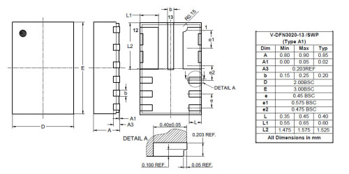 V DFN3020 13 SWP Type A1