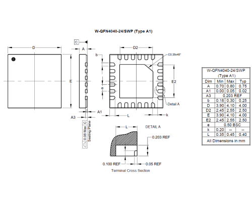 W-QFN4040-24/SWP (Type A1)